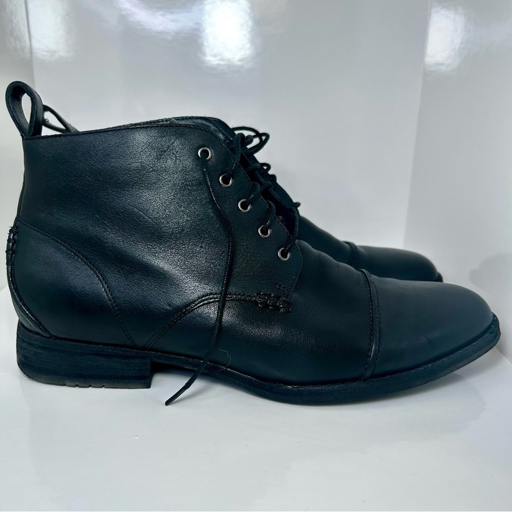 Rockport Men’s Black Upper Leather Chukka Boots, Lace Tie, Excellent Condition